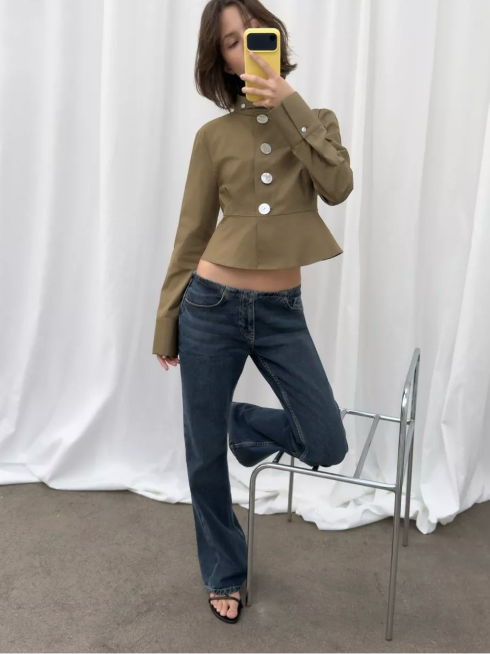 NWT ZARA TRF LOW RISE JEANS